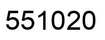 Number 551020 black image