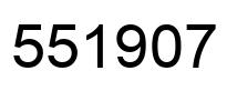 Number 551907 black image