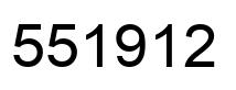 Number 551912 black image