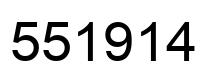 Number 551914 black image
