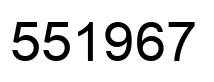 Number 551967 black image
