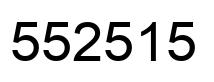 Número 552515 imagen negro