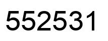 Number 552531 black image