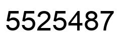 Number 5525487 black image