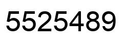 Número 5525489 imagen negro