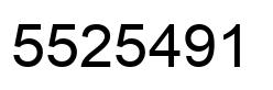 Number 5525491 black image