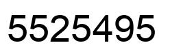 Number 5525495 black image