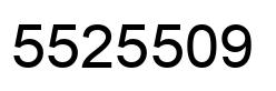 Number 5525509 black image