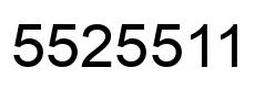 Number 5525511 black image