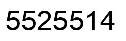 Number 5525514 black image