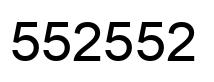 Number 552552 black image
