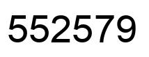 Number 552579 black image