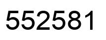 Number 552581 black image