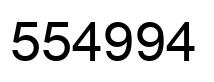Number 554994 black image