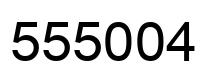 Number 555004 black image