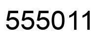 Number 555011 black image