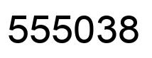 Number 555038 black image