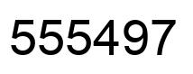 Number 555497 black image