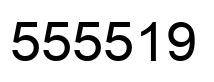 Number 555519 black image