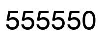 Number 555550 black image