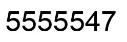 Número 5555547 imagen negro