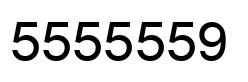 Número 5555559 imagen negro