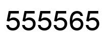 Number 555565 black image