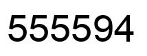 Number 555594 black image
