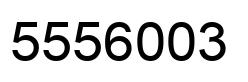 Number 5556003 black image