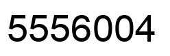 Number 5556004 black image