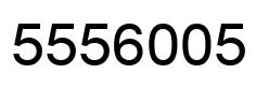Number 5556005 black image