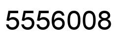 Number 5556008 black image