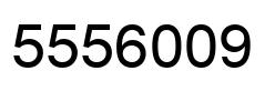 Number 5556009 black image