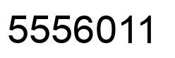 Number 5556011 black image
