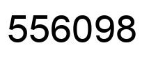 Number 556098 black image