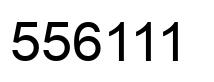 Number 556111 black image