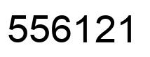 Number 556121 black image