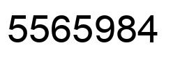 Número 5565984 imagen negro