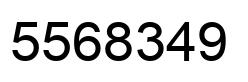 Number 5568349 black image