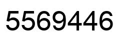 Number 5569446 black image