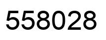 Number 558028 black image