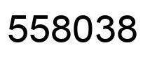 Number 558038 black image