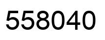 Number 558040 black image
