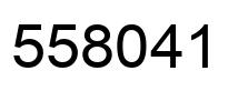 Number 558041 black image