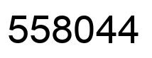 Number 558044 black image