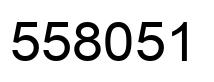 Number 558051 black image