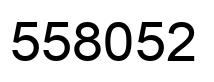 Number 558052 black image