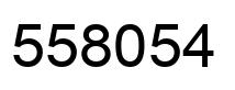 Number 558054 black image