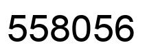 Number 558056 black image