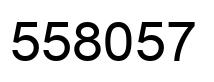 Number 558057 black image